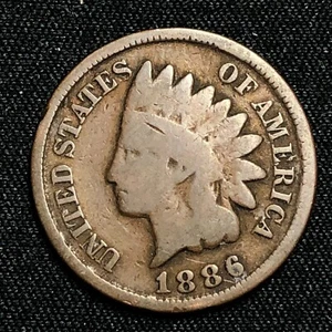 1886 Indian Head Cent Type 2 Philadelphia Mint Good Condition - Picture 1 of 2