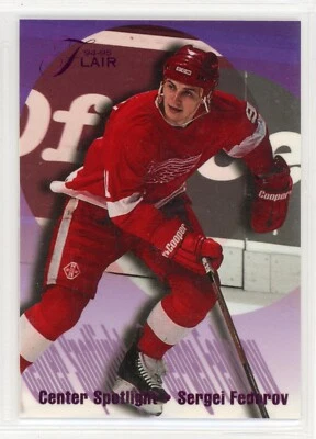 1994-95 Fleer Flair SERGEI FEDOROV Center Spotlight Chase Card #2 of 10 - Image 1 of 2