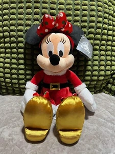 Disney Parks Urlaub Weihnachten 18 Zoll Minnie Mouse Plüsch Gold Schuhe mit Etikett - Bild 1 von 12