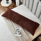  Large Bed Body Pillow Cover 1 Pack Lumbar Striped Pillowcase 21" x 54" Coffee