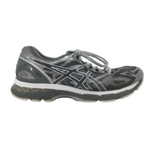 Asics Mens Gel Nimbus 19 Running Shoes Gray T700N Stripe Low Top Lace Up Mesh 9M - Picture 1 of 13