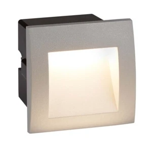 1W Ankle Led Innen / Aussen Einbauquadrat, Grau 4000K 35 Lumen vereist Glas - Bild 1 von 1