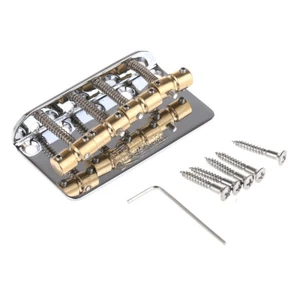 Wilkinson WBBC Chrome Bridge Brass Saddle For 4 String Precision / Jazz Bass - Picture 1 of 5