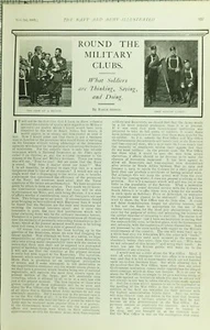 1902 PRINT NAVY & ARMY MILITARY CLUBS CZAR AT REVIEW ~ RUSSIAN CADETS - Picture 1 of 1