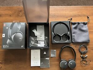 AKG Y500 Wireless Bluetooth Headphones - Black. Used But In Good Condition