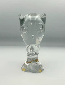 Kristaluxus 7.5" Lead Crystal Glass Owl Figurine - Picture 1 of 13
