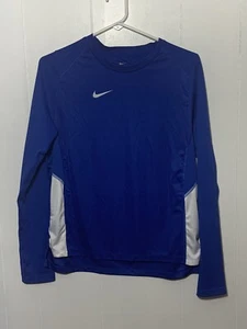 Nike Dri Fit Blue Long Sleeve Activewear Jersey Unisex Size Small - Picture 1 of 7