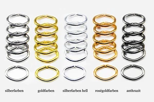 Ojales aglutinantes ovalados 5x4/7x5/9x6 selección de color dobladores anillos de conexión, S117 - Imagen 1 de 1