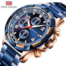 Multifunction Sport Watch Luxury Stainles Steel Quartz Watch Luminous Wristwatch