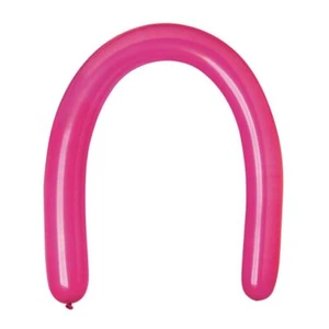Neon Fuchsia Modelling Long Latex Balloons 10pk Dance Disco Glow in the Dark - Picture 1 of 3