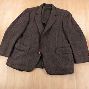 Harris Tweed wool sport coat blazer jacket fits MEDIUM / 40 vtg 70s 80s usa made
