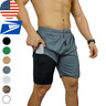 Men's Fitness Gym Sports Training Workout Running Compression liner Shorts Pants
