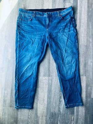 Soma Womens Skinny Ankle Jeans XXL Blue Stretch Knit High Rise Medium Wash - Image 1 of 4