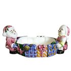 Vintage 1999 Loomco Pottery Mr & Mrs Clause Candy Dish 11” x 4 x 5”