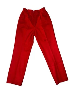 Pantalones de pierna recta Pendleton Knockabout rojo 100 % lana virgen de colección años 50 talla 12 - Imagen 1 de 8