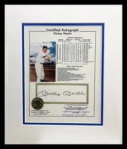 Mickey Mantel Signed Document Museum Framed Ready to Display - Picture 1 of 3