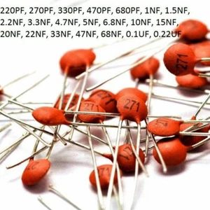 Condensadores de disco cerámico 50V 3.3,4.7,6.8,10,15,22,33,47,68,220,330,470,680 pF uF - Imagen 1 de 3
