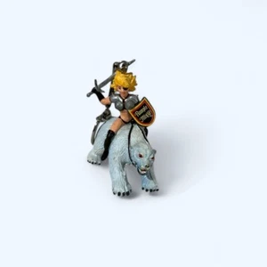 Rumple Minze Warrior Woman Riding a Polar Bear Key Chain RARE HTF - Picture 1 of 4