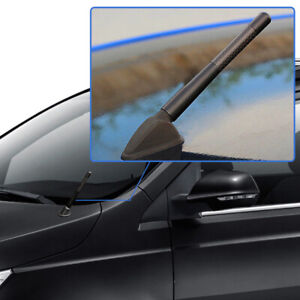 Universal Car Antenna Carbon Fiber Radio FM Antena Black Kit + Screw for Toyota
