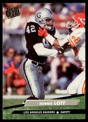 1992 Ultra Ronnie Lott Los Angeles Raiders #195 - Image 1 of 2