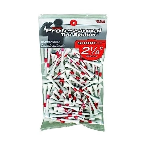 NEW Professional Tee System - 120 Count - White/Red - 2-1/8" - Image 1 of 1