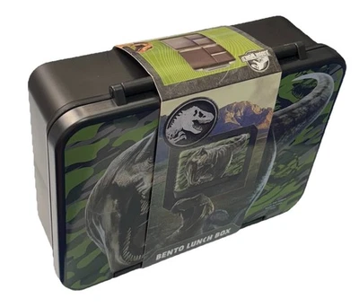 Fiambrera Jurassic World Bento dinosaurio T-Rex libre de BPA a prueba de fugas 3 compartimentos Foto 1 de 4
