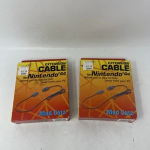 Lot Of 2 New In Box Extension Cable For Nintendo 64 Controller For N64 N64 - Picture 1 of 8