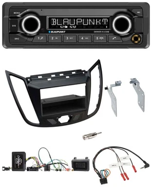 Blaupunkt Bluetooth DAB Lenkrad USB Autoradio für Ford C-Max Kuga matt schwarz - Bild 1 von 4