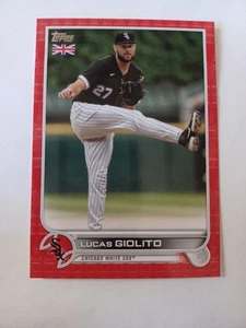 2022 Topps MLB Baseball UK Edition - LUCAS GIOLITO #127- Big Ben Parallel /99 - Picture 1 of 2