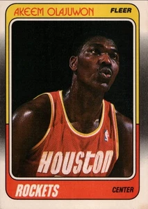 AKEEM OLAJUWON 1988-89 FLEER BALONCESTO HOUSTON ROCKETS #53 - Imagen 1 de 2