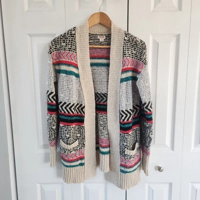 Mossimo Womens Cardigan Size Small Knit Striped Open Front Cardigan Sweater - Image 1 of 4