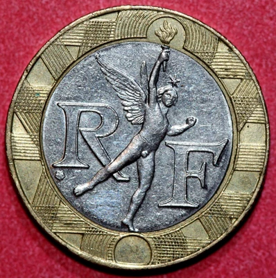 Francia 1991 10 Francos, Espíritu de Libertad - Moneda Extranjera 22,8mm Foto 1 de 2