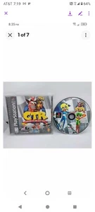 CRT Crash Team Racing PlayStation 1 ,VTG 1991 Black Label - Picture 1 of 8