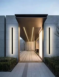 Outdoor Wall Light LED 110V Waterproof Strip Aluminum Modern Garden Lamp -2 Feet - Picture 1 of 6