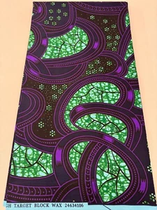 Polyester Veritable Ankara Wax Print- Sell by 6 Yards-Men/Women-Dresses/Suits - Picture 1 of 2