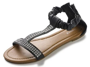 Women's Elegant Rhinestones Look Studded Gladiator-Inspired Sandals - Picture 1 of 9