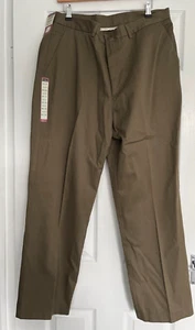 NEW WITH TAGS MENS HAGGAR FOREVER NEW MOCHA TROUSERS W 38 30L - Picture 1 of 4