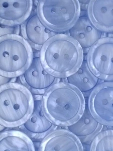 SIZE 30L - 3/4", SHIMMER BUTTON, BLUE, 1 GROSS, SHINY FINISH, FREE SHIPPING USA - Picture 1 of 1