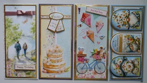 Set of 4 Handmade Card Toppers. Perfect for making DL Cards. - Picture 1 of 2