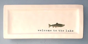 Mud Pie Trout Welcome to the Lake Collection Serving Platter - Picture 1 of 9