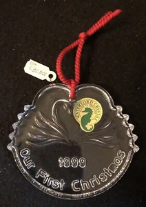 1999 Our first Christmas Waterford Kristall Ornament ist das letzte Weihnachten - Bild 1 von 6