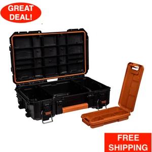RIDGID Tool Small Parts Storage Box Organizer Pro Gear System Case Water Seal - Picture 1 of 24