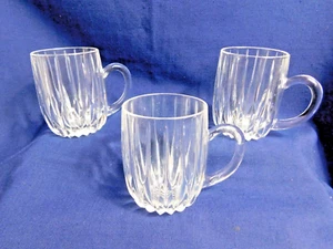 C7 - Mikasa Lead Crystal Park Lane Coffee Mugs Lot of 3 - Picture 1 of 5