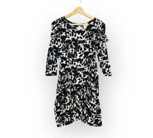 Shilla dress size 12 black animal print sheath keyhole back | short clubs party - Picture 1 of 22