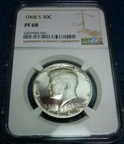 1968-S NGC PF68 50C KENNEDY HALF-DOLLAR #954-001 Cover
