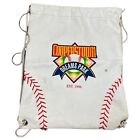 Cooperstown Baseball Bag White Leather Adjustable Large Travel Dreams Park