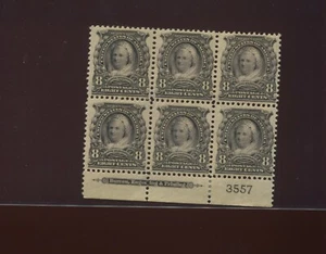 306 Martha Washington Mint Plate Block of 6 Stamps (Stock 306-pb1) - Picture 1 of 2