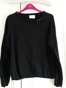 Black Light Knit Jumper Metal Detail Size Small - Picture 1 of 6