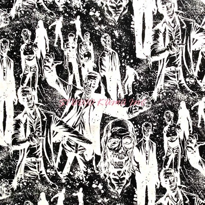 ALEXANDER HENRY "ZOMBIE!" 7945D Black by the 1/2 yard - Image 1 of 4