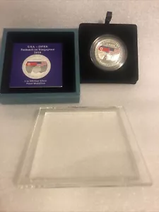 2018 US-Korea Summit in Singapore 1 oz Silver Proof Peace Medallion - Picture 1 of 8